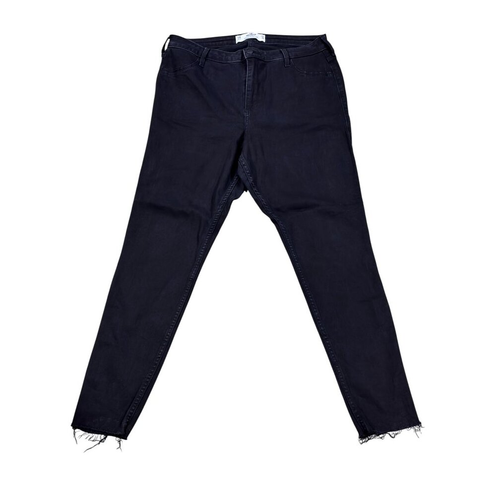 Hollister Curvy High-Rise Jean Leggings 17R Black Denim Mid-Waist Advanced Stret